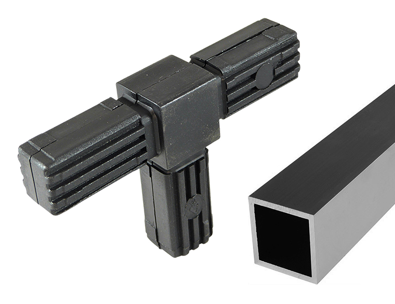 Square tube connectors